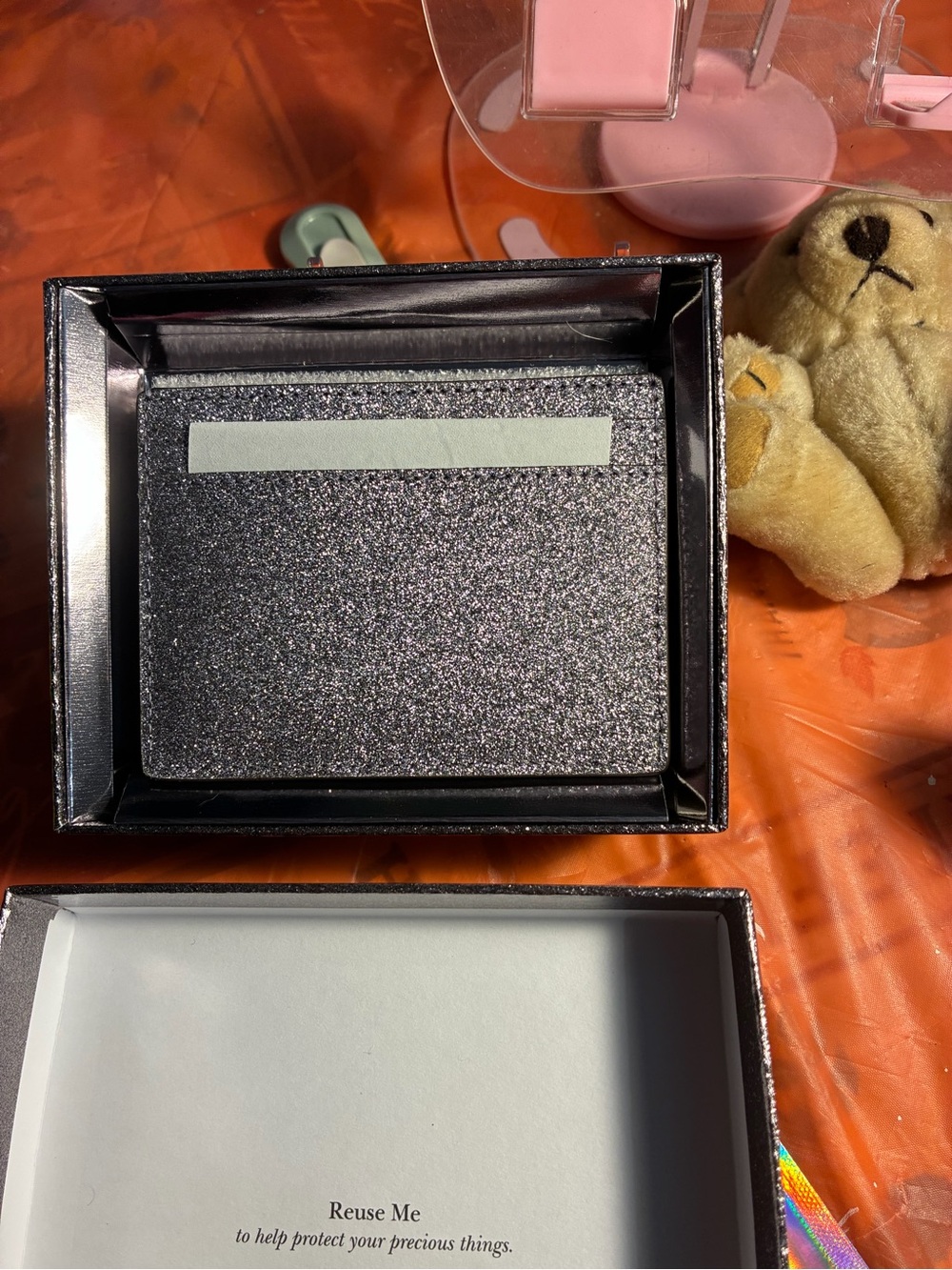 NIB & NWT Kate Spade Kenzie glitter small card holder in color Candied UHO! - Picture 5 of 8